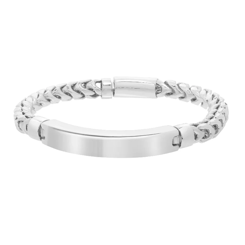 Value sparkle bracelets -Silver Woven D Bracelet