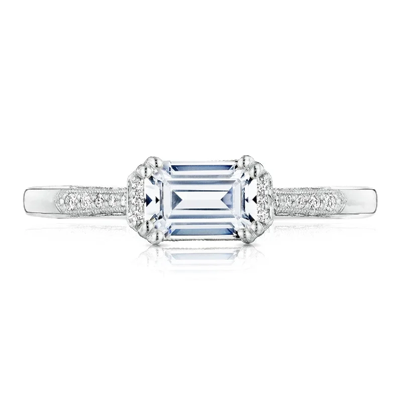 Ladies Engagement Rings with Richterite Shine-Simply Tacori Platinum Diamond Engagement Ring 2655EC65X45