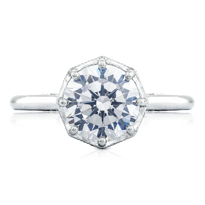 Ladies Engagement Rings with Orbit Diamond-Simply Tacori Platinum Diamond Engagement Ring 0.07 ctw 2652RD8