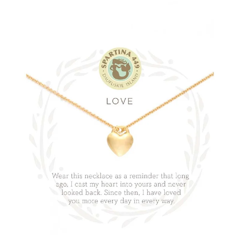 Ladies golden fall necklaces -Spartina : Sea La Vie Love Necklace in Gold