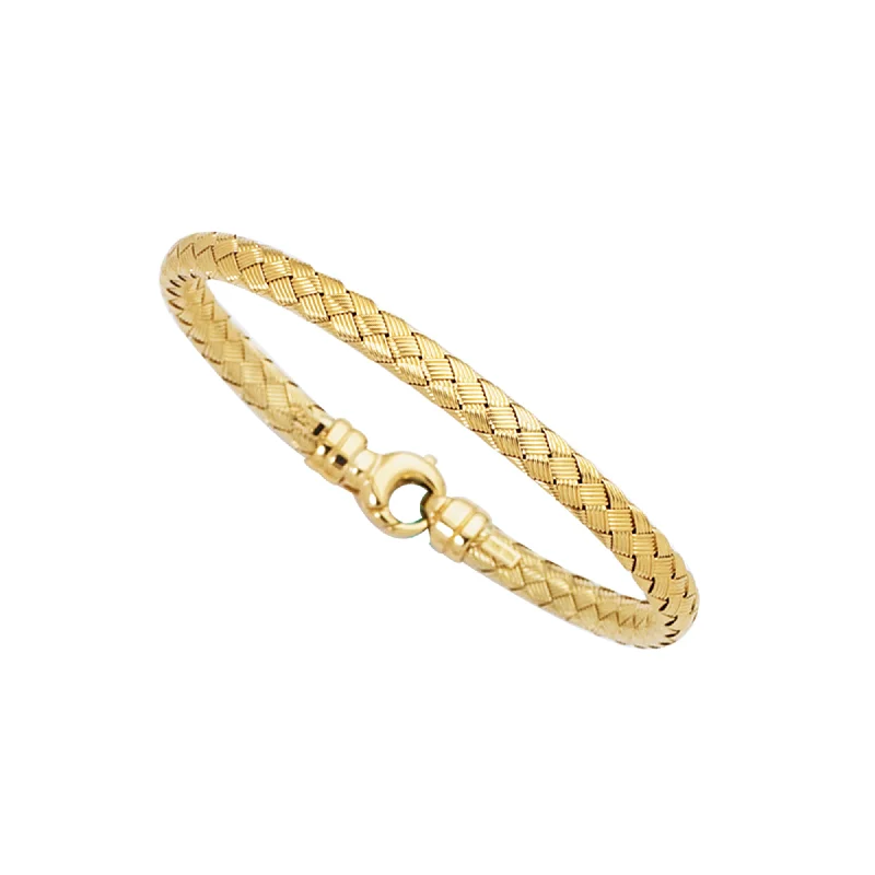 Silky smooth bracelets -14K Gold Medium Weaved Bangle