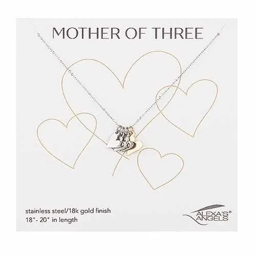 Ladies starry guide necklaces -Alexa's Angels Mother of Three Necklace