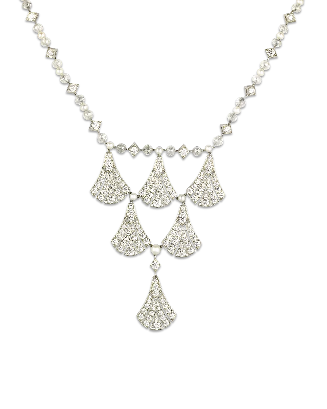 Ladies rhinestone dazzle necklaces -Tiffany & Co. Diamond Lavalier Necklace, 45.64 Carats