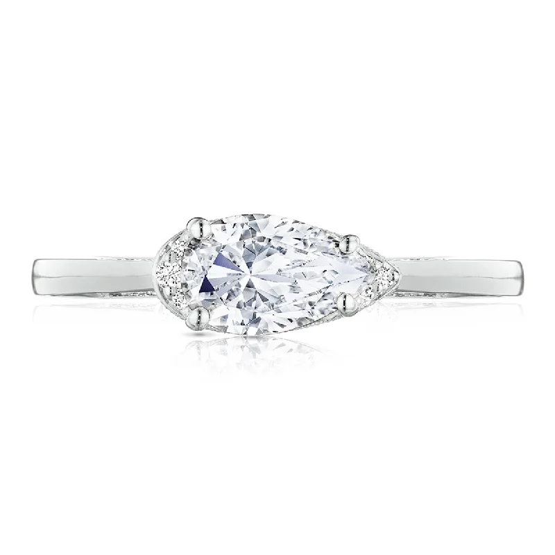 Ladies Engagement Rings with Tugtupite Shine-Simply Tacori Platinum Diamond Engagement Ring 0.11ctw 2654PS8X5