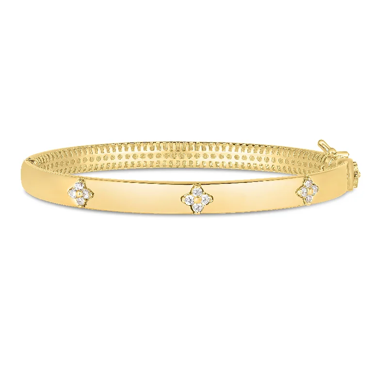 Woven craft bracelets -14K Trilogy Diamond Bangle