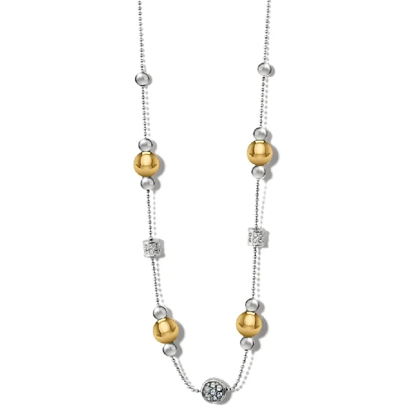 Ladies soaring bird necklaces -Brighton : Meridian Prime Short Necklace in Silver - Gold