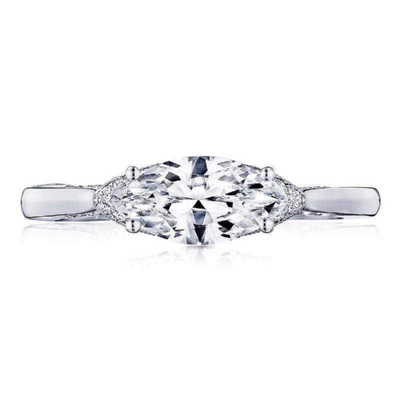 Ladies Engagement Rings Five Spark-Simply Tacori Platinum Diamond Engagement Ring 0.09ctw 2654MQ10X5