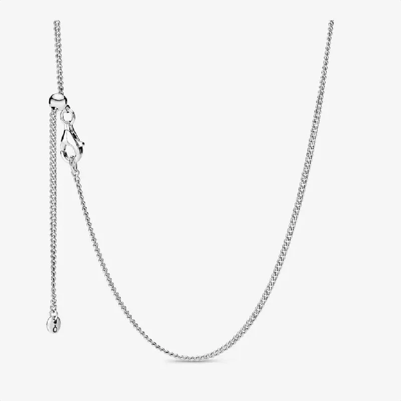 Ladies relaxed daily necklaces -PANDORA : Curb Chain Necklace - Sterling Silver (23.6")