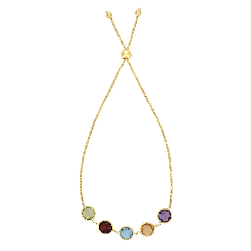 Planetary orbit bracelets -14K Gold Semi Precious Stone Friendship Bracelet