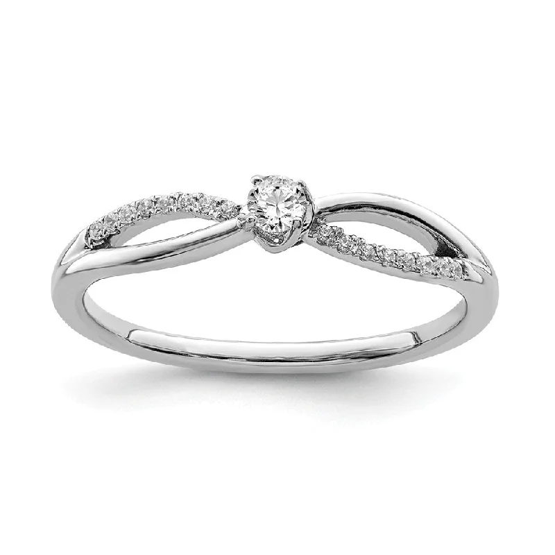 Ladies Rings Light Spark-14k White Gold Diamond First Promise Ring