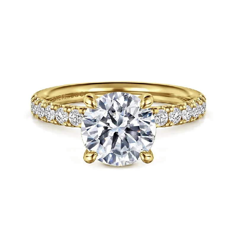 Ladies Engagement Rings Vintage Spark-Gabriel & Co. Winslow - 14K Yellow Gold Diamond Engagement Ring Mounting