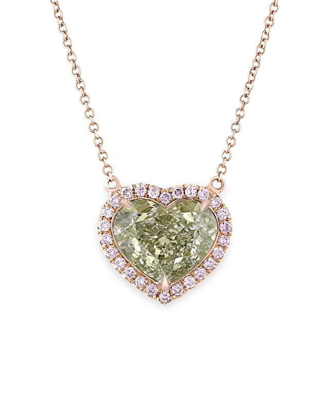 Ladies value sparkle necklaces -Chameleon Diamond Necklace, 4.41 Carats