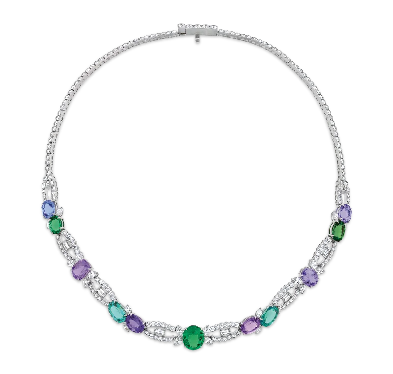 Ladies tender pink necklaces -Raymond Yard Unheated Paraiba Tourmaline Necklace, 26.08 Carats