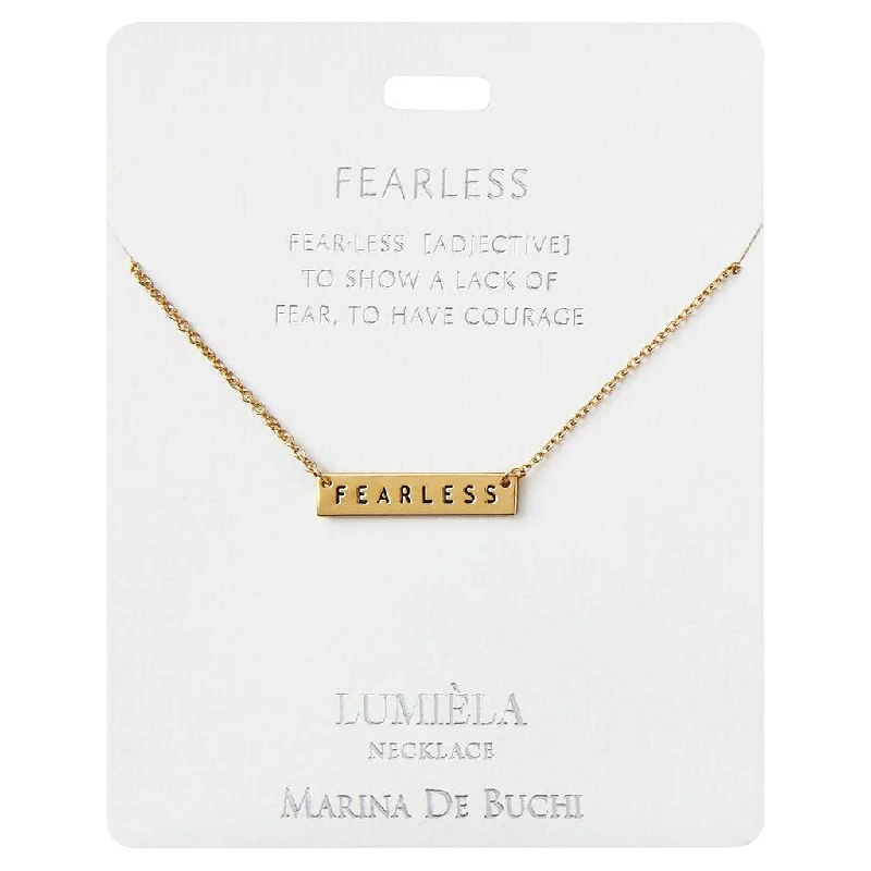 Ladies desert bloom necklaces -Lumiela Necklace: "fearless to show lack of fear, to have courage " - Fearless