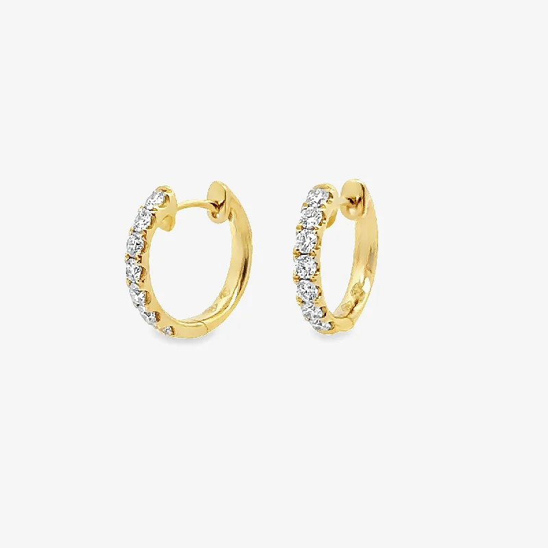 Ladies Earrings for Evening Spark-Classic 0.55CT Diamond Huggie Earrings