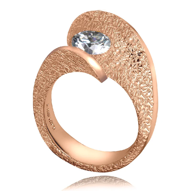 Ladies Engagement Rings with Clinozoisite Spark-Dance Of Life Lava Engagement Ring