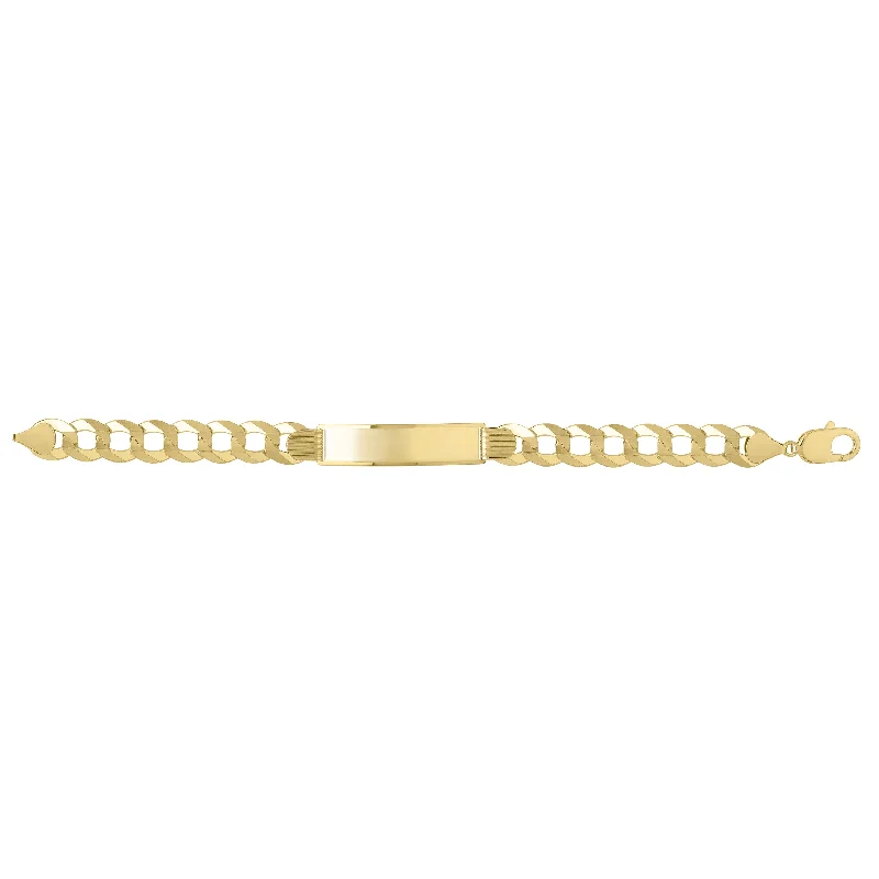 Expansive wide bracelets -14K 11mm Curb ID Bracelet