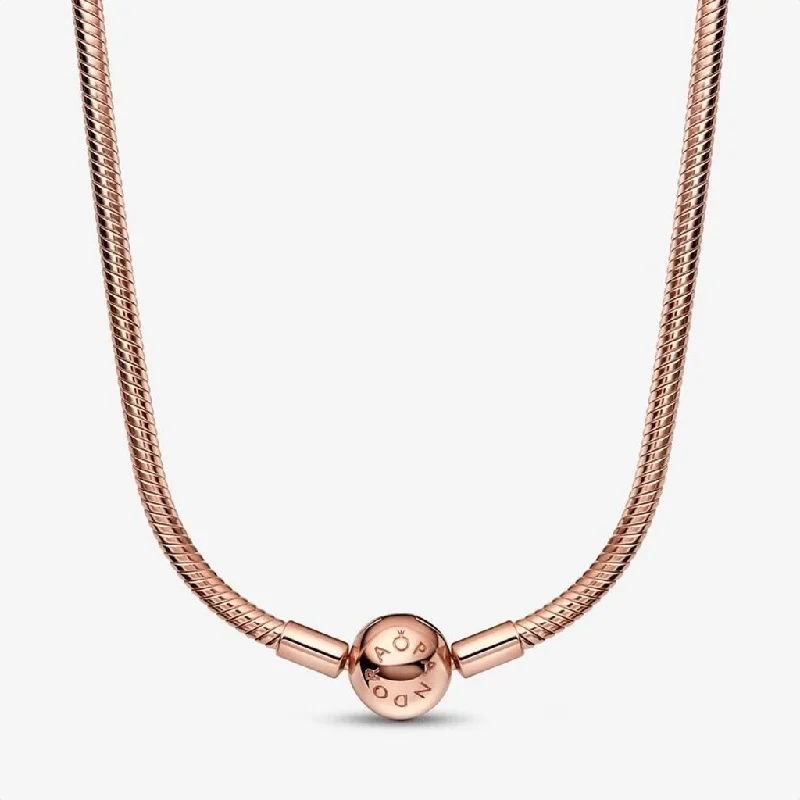 Ladies fiery topaz necklaces -PANDORA : Pandora Moments Snake Chain Necklace