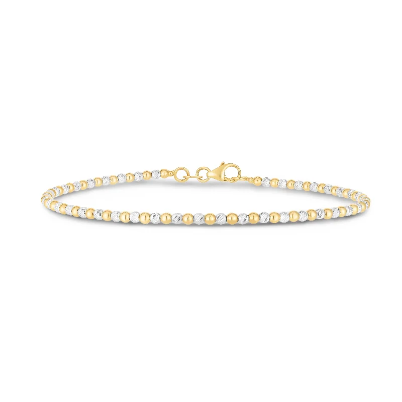 Rolling wave bracelets -14K Two-tone Pallina Bead Bracelet