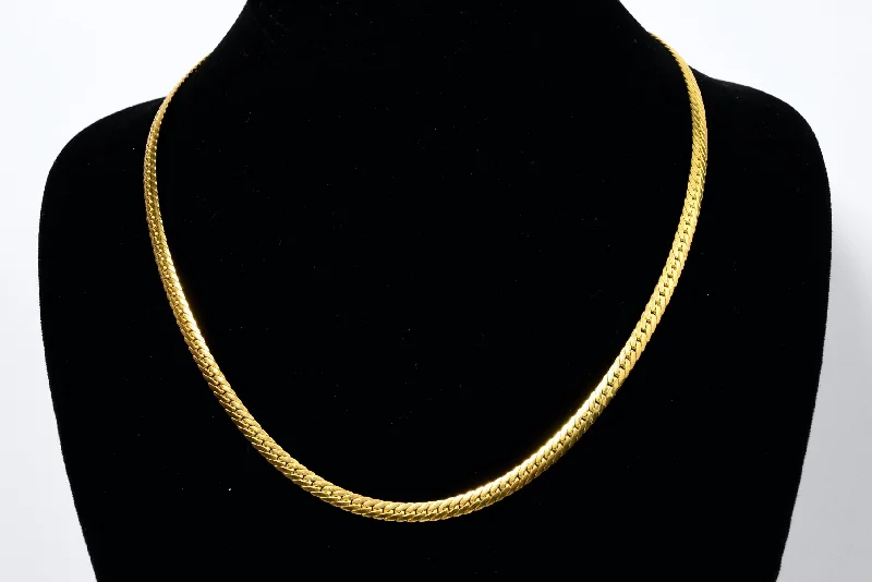 Ladies Mother’s Day charm necklaces -Gold Vermeil Chain Link Necklace - 18"