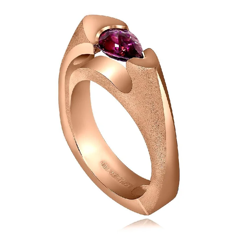 Ladies Engagement Rings with Charoite Glow-Passion Pink Sapphire Engagement Ring