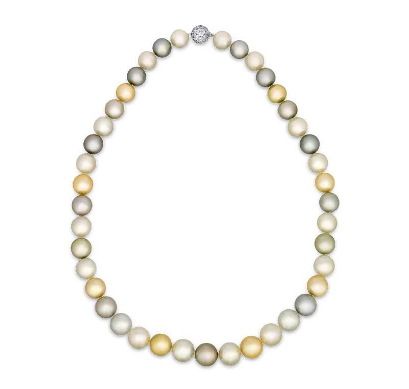 Ladies satin sheen necklaces -Tiffany & Co. Multicolor South Sea Pearl Necklace