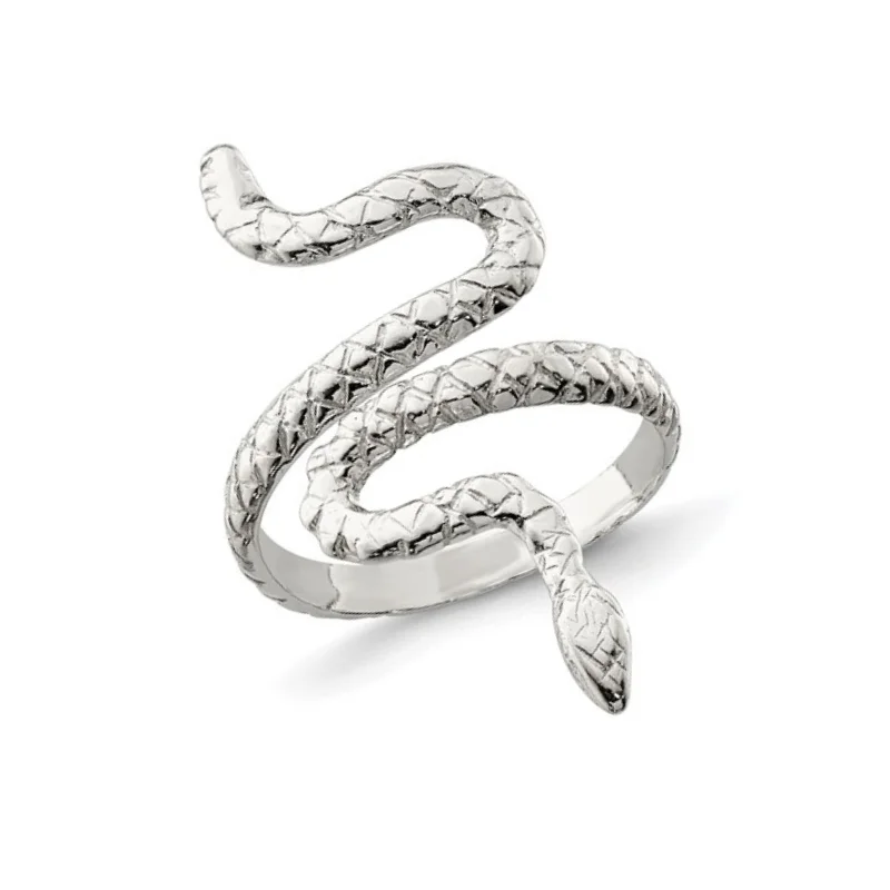 Ladies Rings for Nurse Glow-Sterling Silver Snake Ring