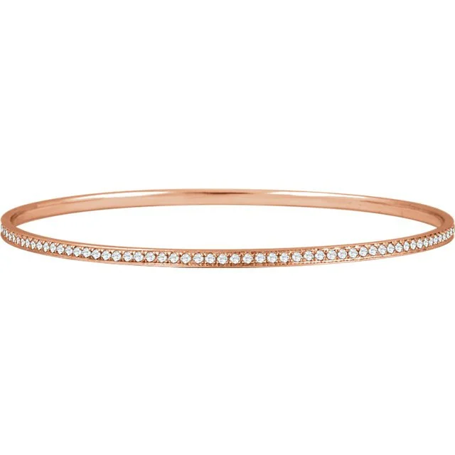 Desert bloom bracelets -14KT Gold 1 1/2 CTW Diamond Bangle Bracelet