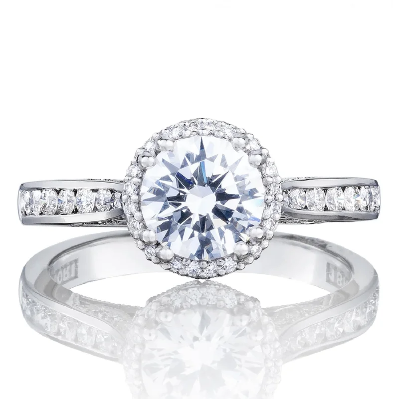 Ladies Engagement Rings Boho Glow-Tacori Platinum Dantela Diamond Engagement Ring 0.43ctw 2646-25RDR65