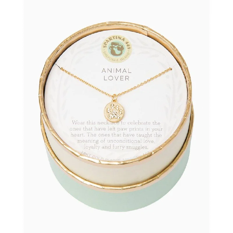 Ladies frosted matte necklaces -Spartina : Sea La Vie Animal Lover Necklace Gold Tone