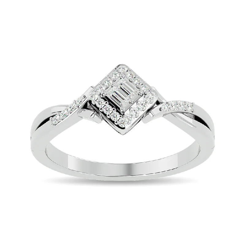 Ladies Rings for Volunteer Glow-10K White Gold Diamond 1/6 CTW Promise Ring