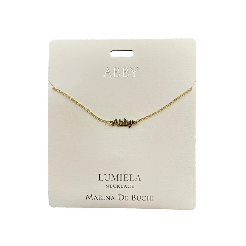 Ladies petal dance necklaces -Lumiela Necklace: Personalized Name Necklace A-H -Assorted Names