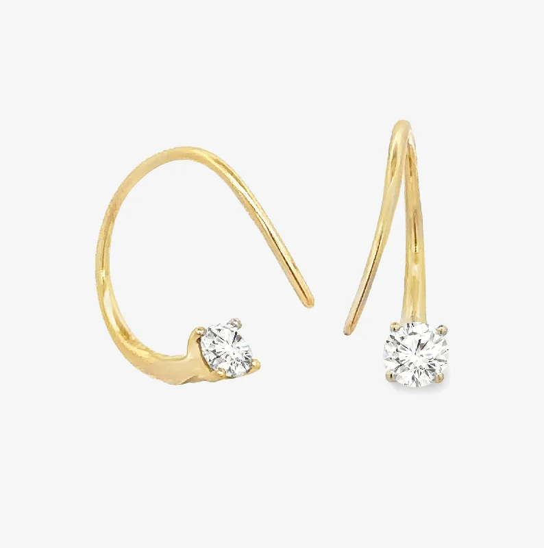 Ladies Earrings for Sport Shine-Thread Diamond Drop Earrings