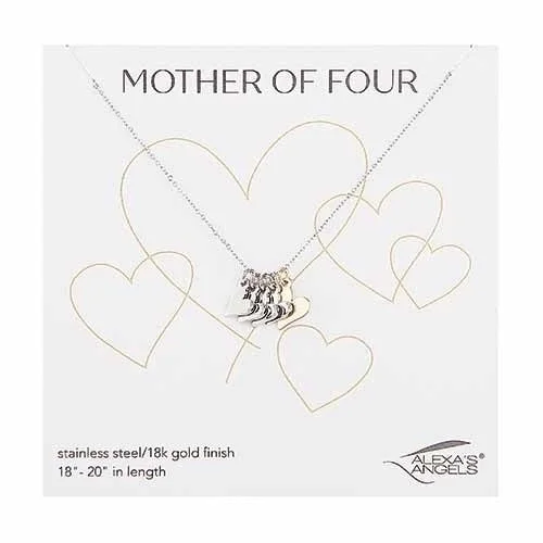 Ladies dragon breath necklaces -Alexa's Angels Mother of Four Necklace