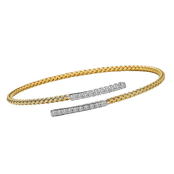 Gala brilliance bracelets -Ladies Fashion Italian Bypass Bangle Bracelet