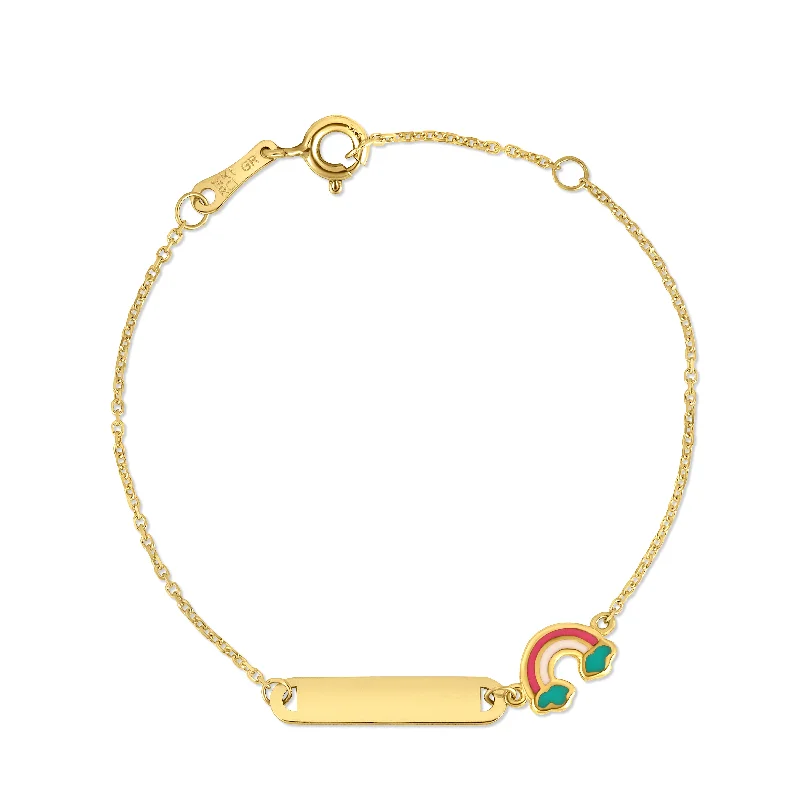 Satin sheen bracelets -14K Rainbow Childrens Bracelet