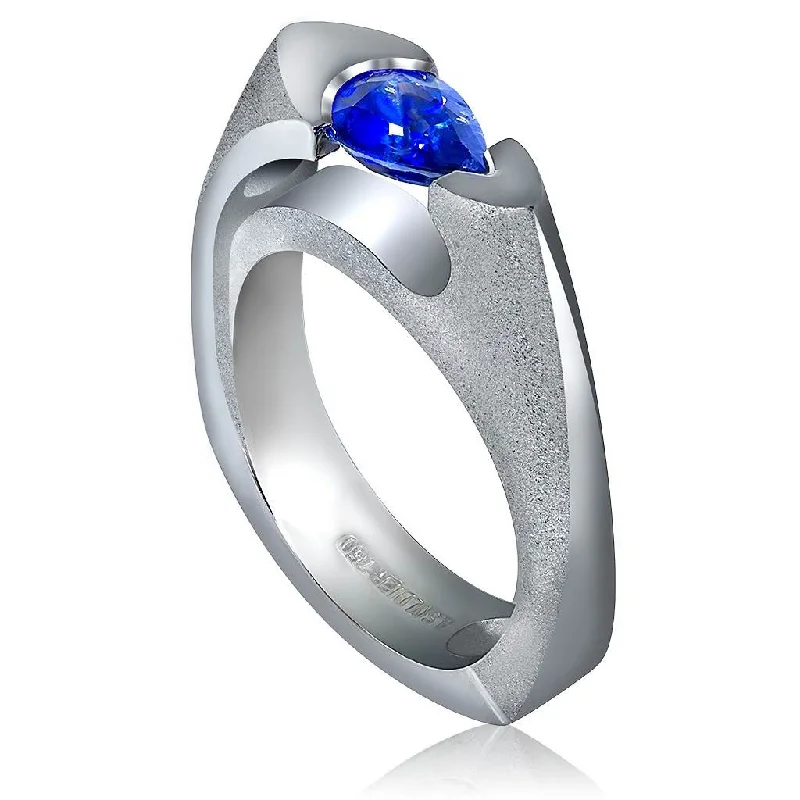 Ladies Engagement Rings Star Spark-Passion Blue Sapphire Engagement Ring