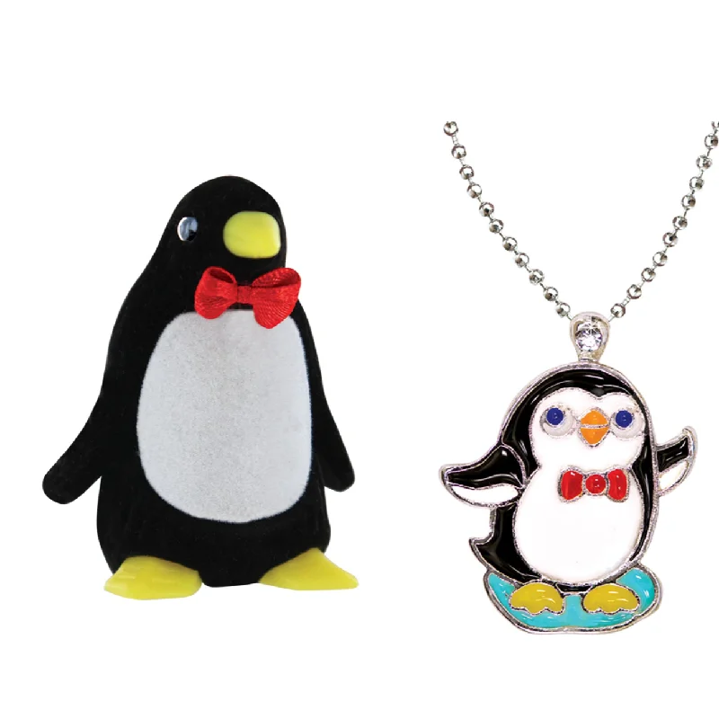 Ladies inspiring gleam necklaces -Kids Penguin Necklace