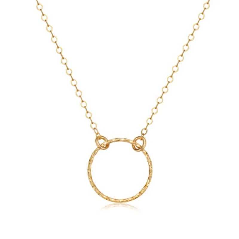 Ladies strong spirit necklaces -Ronaldo Jewelry : Forever Mine Necklace - 14K Gold Artist Wire 18"