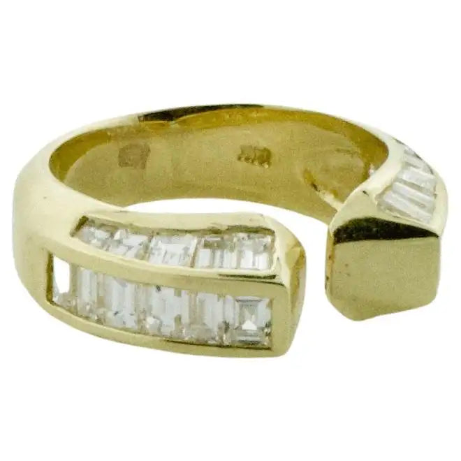 Ladies Rings Simple Shine-Delightful Petite Diamond Ring in Yellow Gold 1.15 Carats Total