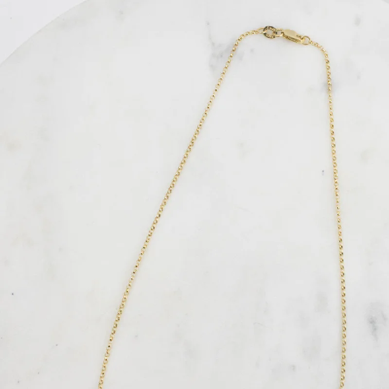 Ladies soothing charm necklaces -Estate Collection Necklace 14K Yellow Gold Rolo Chain