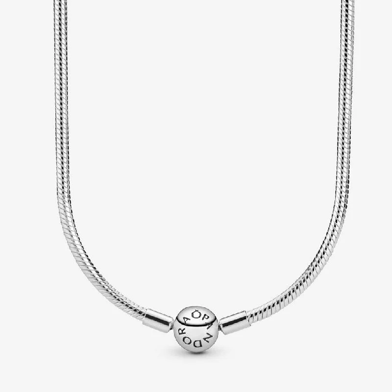 Ladies passionate red necklaces -PANDORA : Pandora Moments Snake Chain Necklace (17.7")