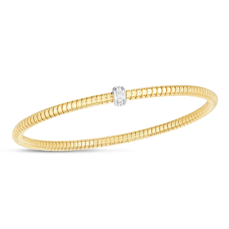 Cosmic dust bracelets -14K Stretch Tubogas Diamond Bracelet