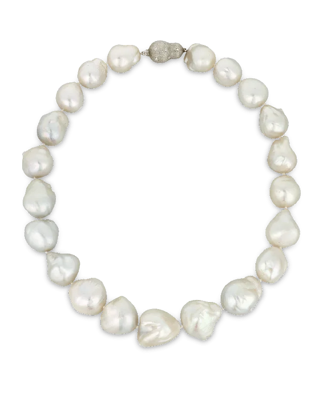 Ladies sandy coast necklaces -Baroque South Sea Pearl Necklace