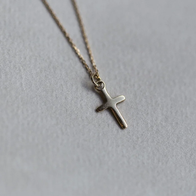 Ladies abstract flow necklaces -Simple Gold Cross Necklace