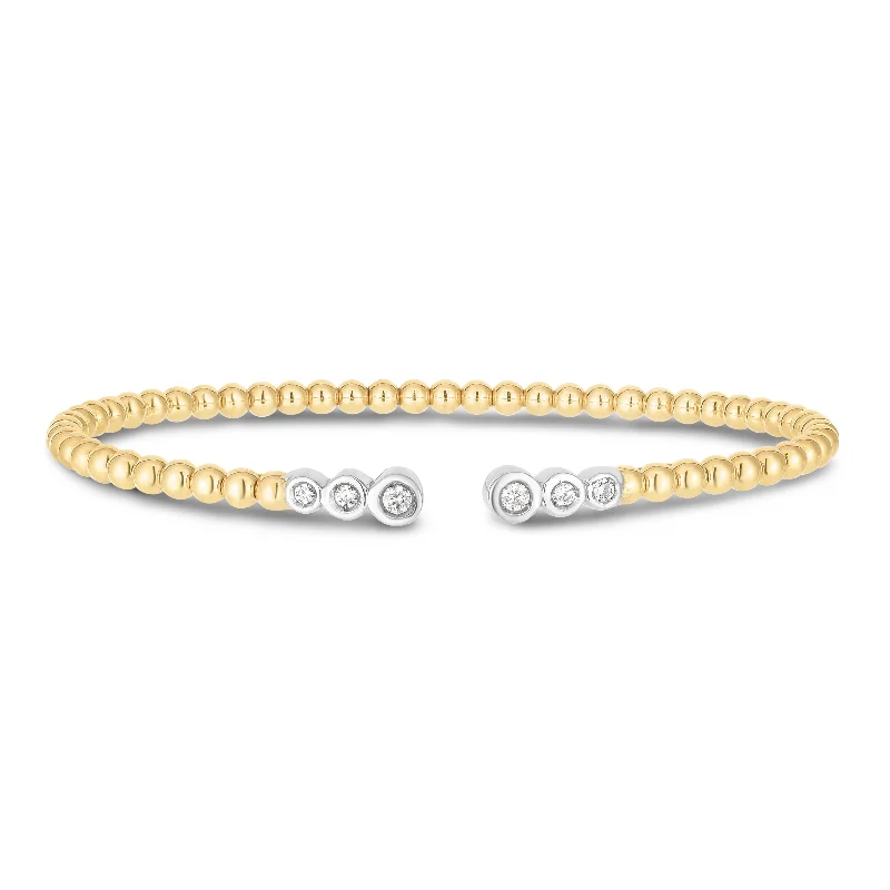 Playful acrylic bracelets -14K Diamond Pallina Bead Bracelet