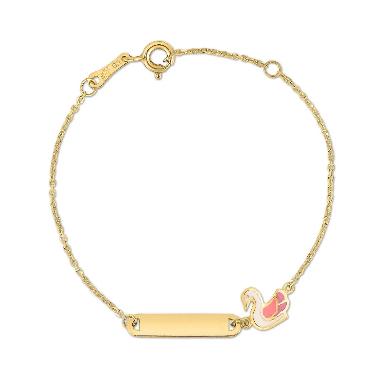 Substantial heavy bracelets -14K Swan Childrens Bracelet