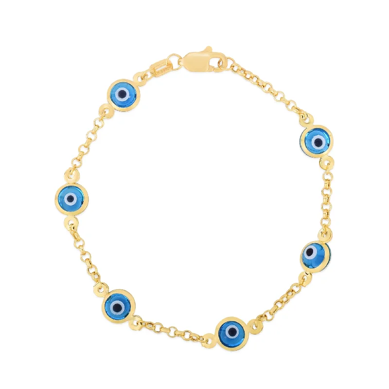 Urban pulse bracelets -14K Gold Evil Eye Bracelet