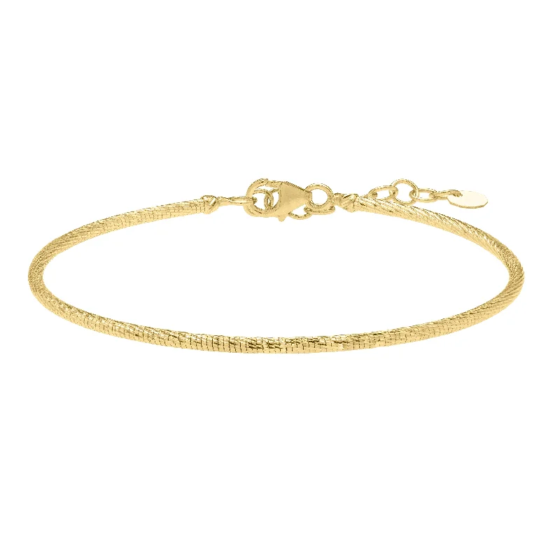 Sandy coast bracelets -14K Diamond Cut Stack Bangle