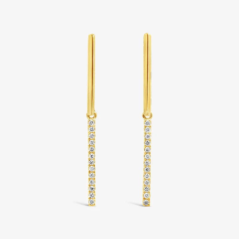 Ladies Earrings for Science Shine-Linear Bar Dangle Earrings